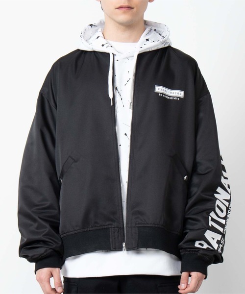 WEGO（ウィゴー）の「WEGO/GirlビッグシルエットMA-1（MA-1・メンズ・ホワイト/ブラック・MEDIUM/LARGE）」の10枚目の写真