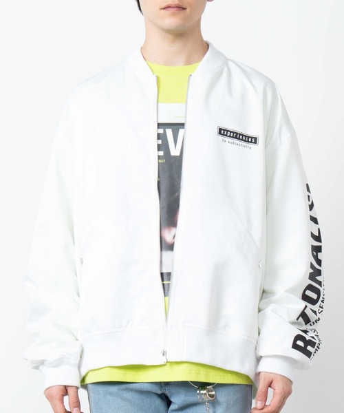 WEGO（ウィゴー）の「WEGO/GirlビッグシルエットMA-1（MA-1・メンズ・ホワイト/ブラック・MEDIUM/LARGE）」の21枚目の写真