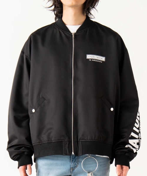 WEGO（ウィゴー）の「WEGO/GirlビッグシルエットMA-1（MA-1・メンズ・ホワイト/ブラック・MEDIUM/LARGE）」の16枚目の写真