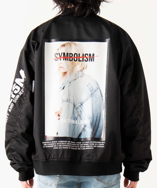 WEGO（ウィゴー）の「WEGO/GirlビッグシルエットMA-1（MA-1・メンズ・ホワイト/ブラック・MEDIUM/LARGE）」の13枚目の写真