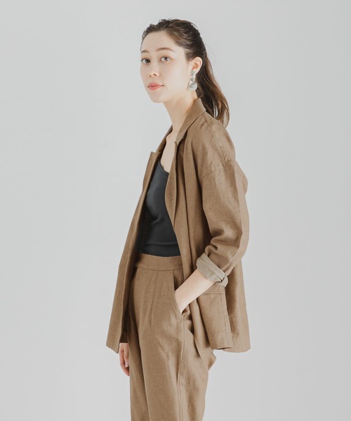 SENSE OF PLACE by URBAN RESEARCH（センスオブプレイスバイアーバンリサーチ）の「リネンルーズジャケット（その他アウター・レディース・アイボリー/ブラウン/キャメル・FREE）」の20枚目の写真