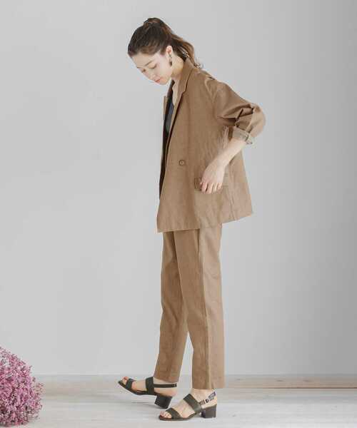 SENSE OF PLACE by URBAN RESEARCH（センスオブプレイスバイアーバンリサーチ）の「リネンルーズジャケット（その他アウター・レディース・アイボリー/ブラウン/キャメル・FREE）」の15枚目の写真