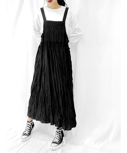 LVEU.（ラブユ.）の「Short long T-shirt / ショートロングＴシャツ（Tシャツ/カットソー・レディース・ホワイト/ブラック・FREE）」の5枚目の写真