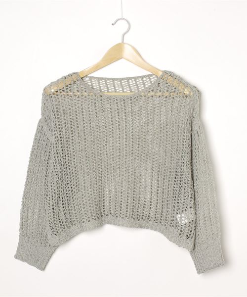 WEGO（ウィゴー）の「WEGO/透かし編みセーター（ニット/セーター・レディース・グリーン系その他/ホワイト・FREE）」の8枚目の写真