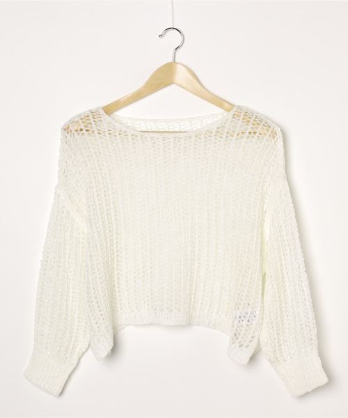 WEGO（ウィゴー）の「WEGO/透かし編みセーター（ニット/セーター・レディース・グリーン系その他/ホワイト・FREE）」の15枚目の写真