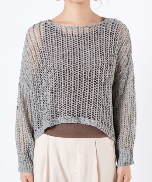 WEGO（ウィゴー）の「WEGO/透かし編みセーター（ニット/セーター・レディース・グリーン系その他/ホワイト・FREE）」の11枚目の写真