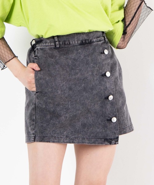 WEGO(ウィゴー)の「WEGO/カラーケミカルミニスカパン(スカート・レディース・ブラック/ブルー/グリーン・FREE)」の2枚目の写真