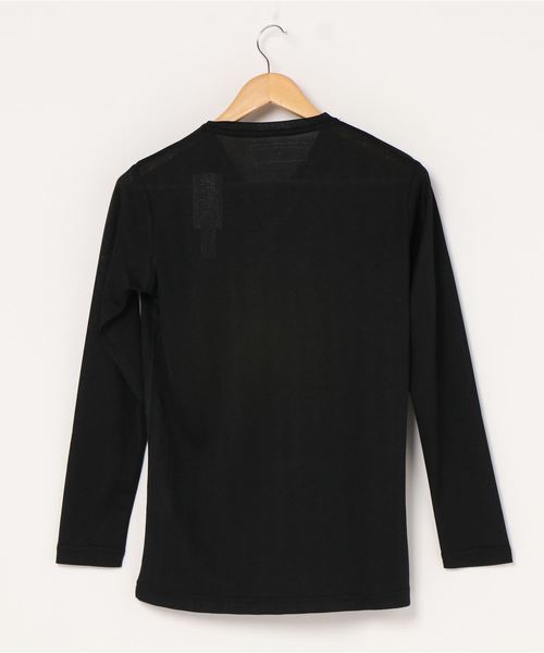 CUSTOM CULTURE（カスタムカルチャー）の「【CUSTOM CULTURE】　ヘリンボーンジャガード ロンTEE（Tシャツ/カットソー・メンズ・ホワイト/ブラック/ピンク/グレー・1/3/2/4）」の5枚目の写真