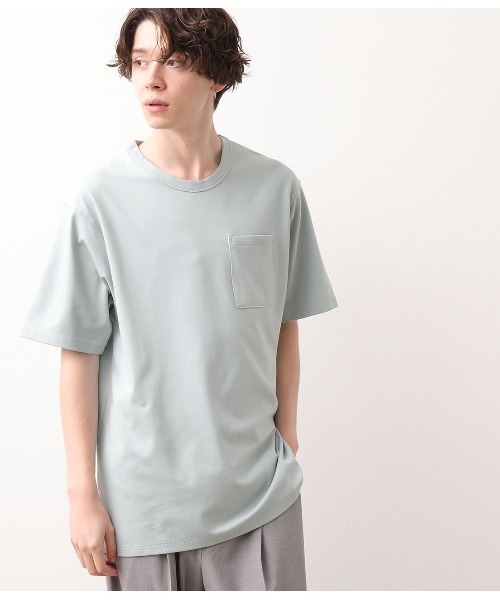 JUNRED(ジュンレッド)の「バックメッシュポンチクルー(Tシャツ/カットソー・メンズ・ホワイト/ブラック/ベージュ/サックスブルー/ブルー系その他4・S/M/L)」の4枚目の写真