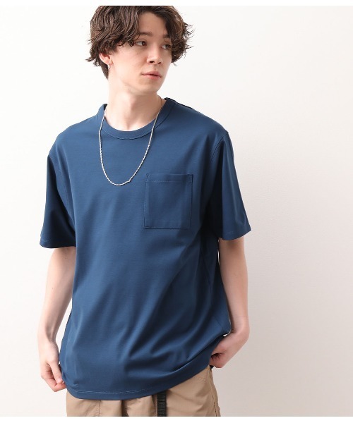 JUNRED(ジュンレッド)の「バックメッシュポンチクルー(Tシャツ/カットソー・メンズ・ホワイト/ブラック/ベージュ/サックスブルー/ブルー系その他4・S/M/L)」の5枚目の写真