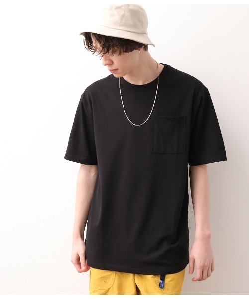 JUNRED(ジュンレッド)の「バックメッシュポンチクルー(Tシャツ/カットソー・メンズ・ホワイト/ブラック/ベージュ/サックスブルー/ブルー系その他4・S/M/L)」の1枚目の写真