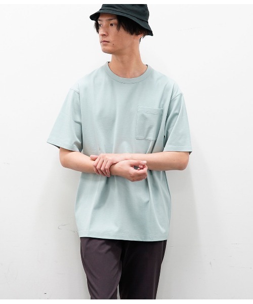 JUNRED(ジュンレッド)の「バックメッシュポンチクルー(Tシャツ/カットソー・メンズ・ホワイト/ブラック/ベージュ/サックスブルー/ブルー系その他4・S/M/L)」の8枚目の写真