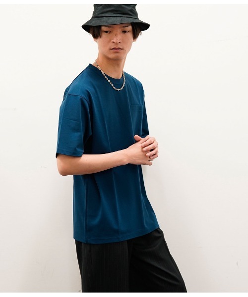 JUNRED(ジュンレッド)の「バックメッシュポンチクルー(Tシャツ/カットソー・メンズ・ホワイト/ブラック/ベージュ/サックスブルー/ブルー系その他4・S/M/L)」の11枚目の写真