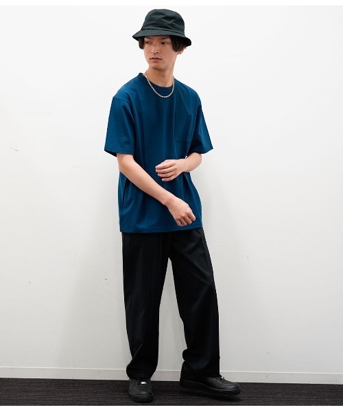 JUNRED(ジュンレッド)の「バックメッシュポンチクルー(Tシャツ/カットソー・メンズ・ホワイト/ブラック/ベージュ/サックスブルー/ブルー系その他4・S/M/L)」の12枚目の写真