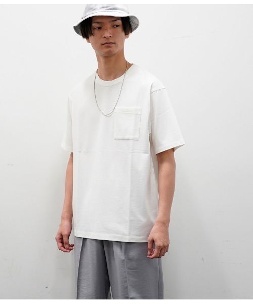 JUNRED(ジュンレッド)の「バックメッシュポンチクルー(Tシャツ/カットソー・メンズ・ホワイト/ブラック/ベージュ/サックスブルー/ブルー系その他4・S/M/L)」の16枚目の写真