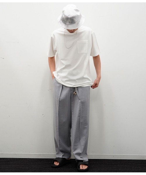 JUNRED(ジュンレッド)の「バックメッシュポンチクルー(Tシャツ/カットソー・メンズ・ホワイト/ブラック/ベージュ/サックスブルー/ブルー系その他4・S/M/L)」の18枚目の写真