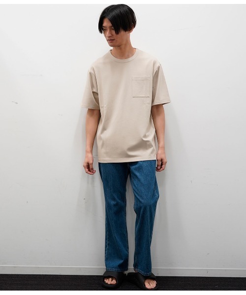 JUNRED(ジュンレッド)の「バックメッシュポンチクルー(Tシャツ/カットソー・メンズ・ホワイト/ブラック/ベージュ/サックスブルー/ブルー系その他4・S/M/L)」の19枚目の写真