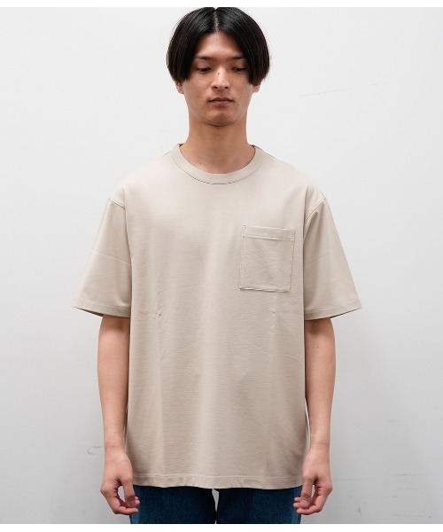 JUNRED(ジュンレッド)の「バックメッシュポンチクルー(Tシャツ/カットソー・メンズ・ホワイト/ブラック/ベージュ/サックスブルー/ブルー系その他4・S/M/L)」の21枚目の写真