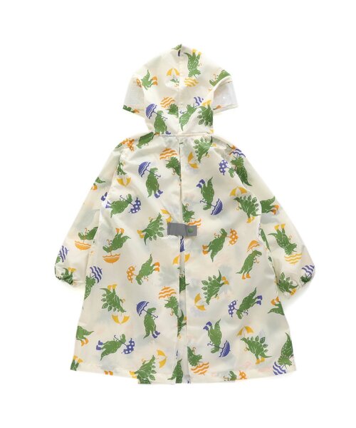 apres les cours（アプレレクール）の「■雨の日恐竜柄ランドコート（レインコート/ポンチョ・キッズ・ネイビー/オフホワイト・130/110/120/100）」の7枚目の写真