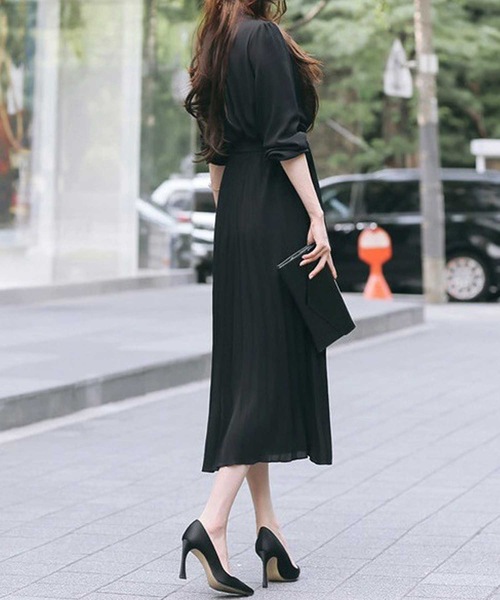 【セール】プリーツシャツマキシワンピース（シャツワンピース）｜LUGG NAGG（ラグナグ）