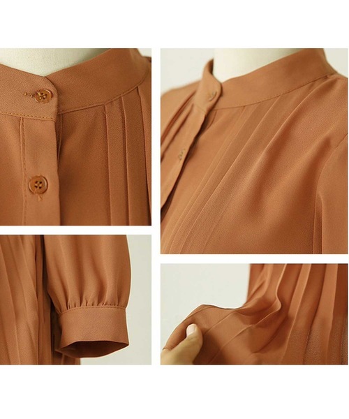 【セール】プリーツシャツマキシワンピース（シャツワンピース）｜LUGG NAGG（ラグナグ）