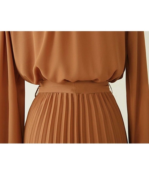 【セール】プリーツシャツマキシワンピース（シャツワンピース）｜LUGG NAGG（ラグナグ）