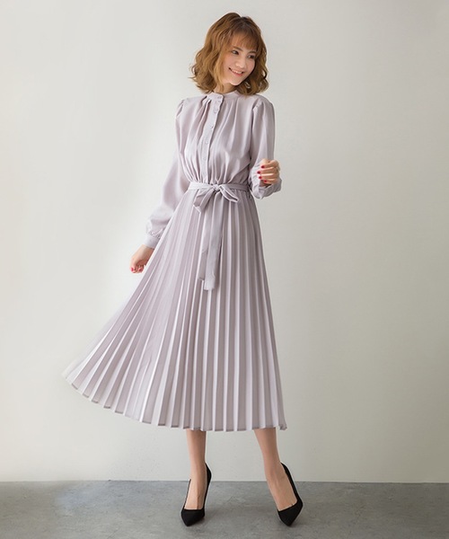 【セール】プリーツシャツマキシワンピース（シャツワンピース）｜LUGG NAGG（ラグナグ）