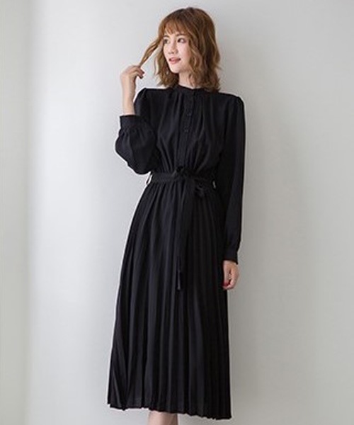 【セール】プリーツシャツマキシワンピース（シャツワンピース）｜LUGG NAGG（ラグナグ）