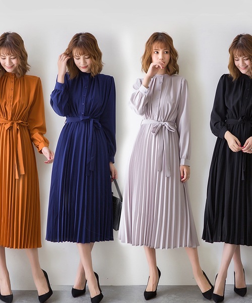 【セール】プリーツシャツマキシワンピース（シャツワンピース）｜LUGG NAGG（ラグナグ）