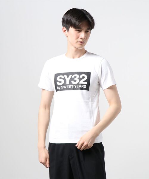 【セール】SY32 by SWEET YEARS/BOXロゴT（Tシャツ/カットソー）｜SY32 by SWEET YEARS（エスワイサーティトゥバイスィートイヤーズ）