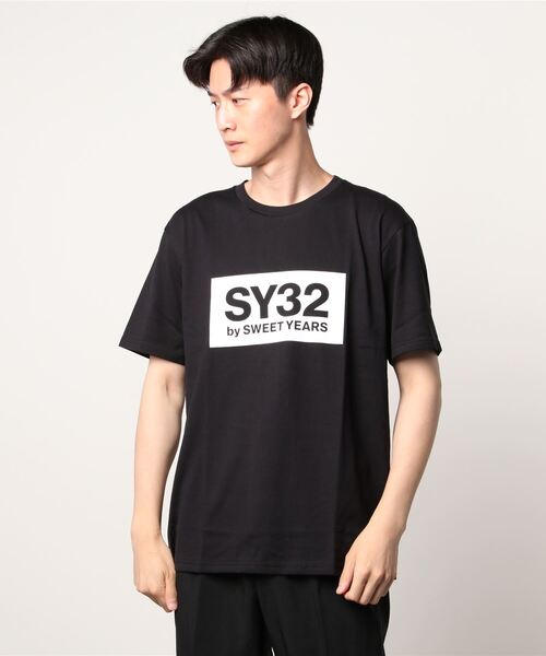 【セール】SY32 by SWEET YEARS/BOXロゴT（Tシャツ/カットソー）｜SY32 by SWEET YEARS（エスワイサーティトゥバイスィートイヤーズ）