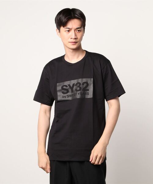 【セール】SY32 by SWEET YEARS/BOXロゴT（Tシャツ/カットソー）｜SY32 by SWEET YEARS（エスワイサーティトゥバイスィートイヤーズ）