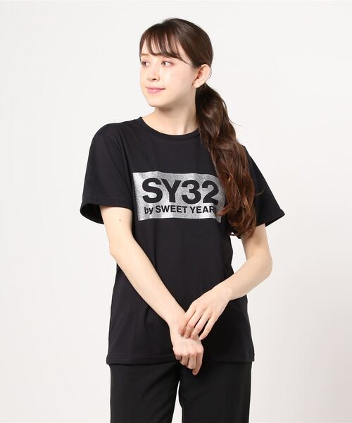 【セール】SY32 by SWEET YEARS/BOXロゴT（Tシャツ/カットソー）｜SY32 by SWEET YEARS（エスワイサーティトゥバイスィートイヤーズ）