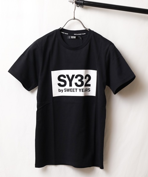 【セール】SY32 by SWEET YEARS/BOXロゴT（Tシャツ/カットソー）｜SY32 by SWEET YEARS（エスワイサーティトゥバイスィートイヤーズ）