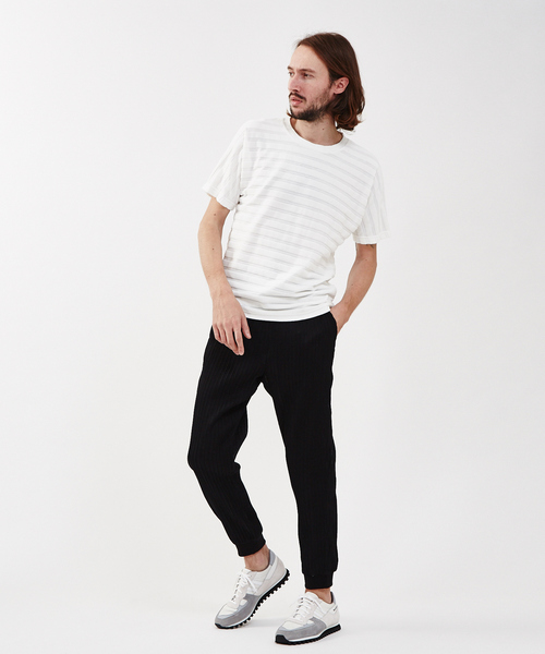 5351 Pour Les Hommes ベロアカットソー 5351 POUR LES HOMMES tシャツ 総柄 ベロア Vネック 長袖 ニット