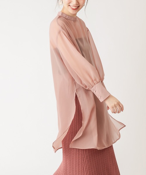 natural couture（ナチュラルクチュール）の「【WEB限定】プチハイロングチュニック（シャツ/ブラウス・レディース・ブラック/ベージュ/ブラウン/ピンク/アイボリー・FREE）」の22枚目の写真