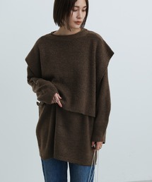 2021 AW 2WAYレイヤードニットベスト＆ニットトップスセット