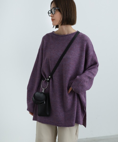 select MOCA（セレクトモカ）の「2021 AW 2WAYレイヤードニットベスト＆ニットトップスセット（ニット/セーター・レディース・ブラウン/ライトグリーン/パープル・FREE）」の8枚目の写真