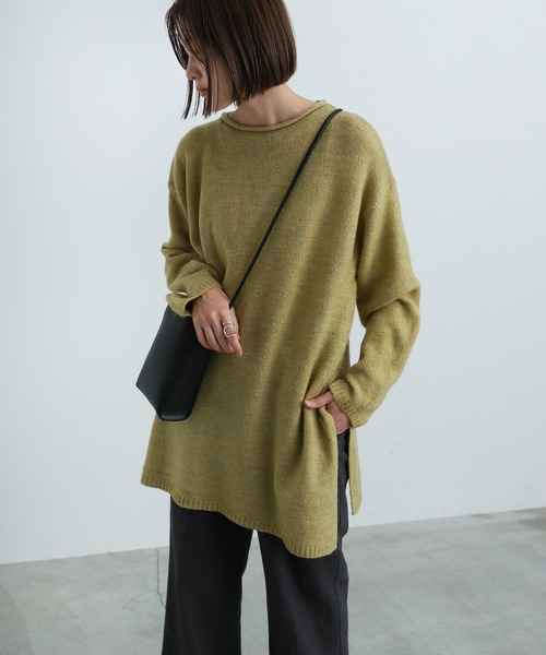 select MOCA（セレクトモカ）の「2021 AW 2WAYレイヤードニットベスト＆ニットトップスセット（ニット/セーター・レディース・ブラウン/ライトグリーン/パープル・FREE）」の19枚目の写真