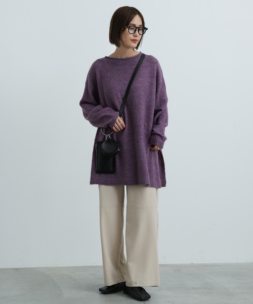 select MOCA（セレクトモカ）の「2021 AW 2WAYレイヤードニットベスト＆ニットトップスセット（ニット/セーター・レディース・ブラウン/ライトグリーン/パープル・FREE）」の13枚目の写真