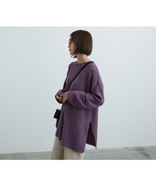 select MOCA（セレクトモカ）の「2021 AW 2WAYレイヤードニットベスト＆ニットトップスセット（ニット/セーター・レディース・ブラウン/ライトグリーン/パープル・FREE）」の14枚目の写真