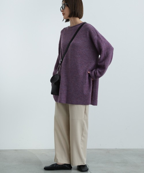 select MOCA（セレクトモカ）の「2021 AW 2WAYレイヤードニットベスト＆ニットトップスセット（ニット/セーター・レディース・ブラウン/ライトグリーン/パープル・FREE）」の15枚目の写真