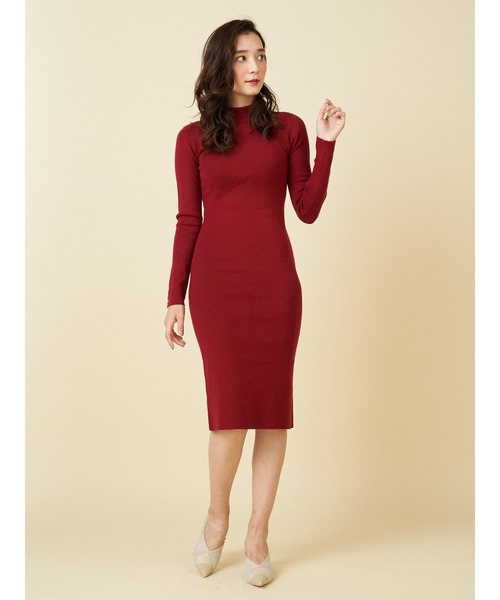 ROYAL PARTY（ロイヤルパーティー）の「【洗えるニットワンピース】タイトワンピース（ワンピース・レディース・ベージュ/レッド/ブラック/ベージュ系その他2・ｼｮｰﾄ/ﾛﾝｸﾞ）」の7枚目の写真