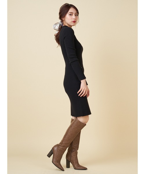 ROYAL PARTY（ロイヤルパーティー）の「【洗えるニットワンピース】タイトワンピース（ワンピース・レディース・ベージュ/レッド/ブラック/ベージュ系その他2・ｼｮｰﾄ/ﾛﾝｸﾞ）」の19枚目の写真