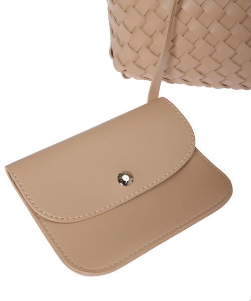 Edit Sheen（エディットシーン）の「細編みミニトートバッグ（トートバッグ・レディース・ブラック/ベージュ・FREE）」の8枚目の写真