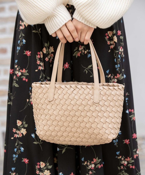 Edit Sheen（エディットシーン）の「細編みミニトートバッグ（トートバッグ・レディース・ブラック/ベージュ・FREE）」の12枚目の写真