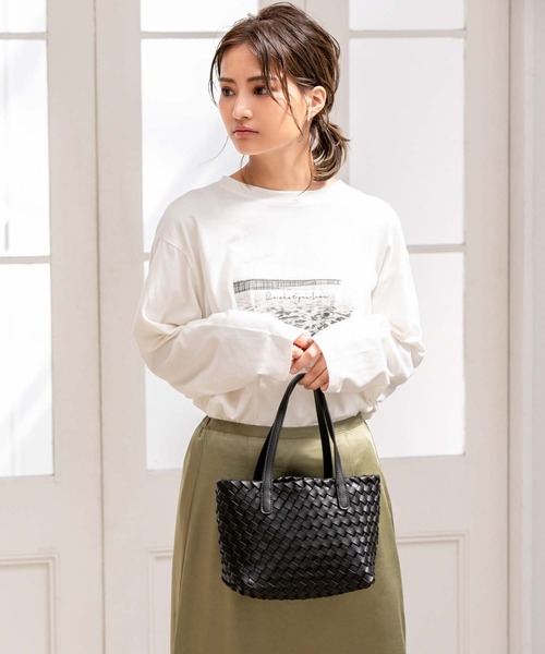 Edit Sheen（エディットシーン）の「細編みミニトートバッグ（トートバッグ・レディース・ブラック/ベージュ・FREE）」の16枚目の写真