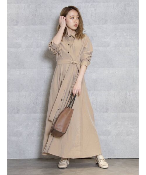 dazzlin（ダズリン）の「ロングシャツワンピース（ワンピース・レディース・ブラウン/ベージュ/その他1・FREE）」の11枚目の写真