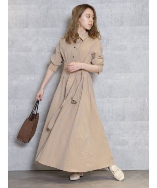 dazzlin（ダズリン）の「ロングシャツワンピース（ワンピース・レディース・ブラウン/ベージュ/その他1・FREE）」の12枚目の写真