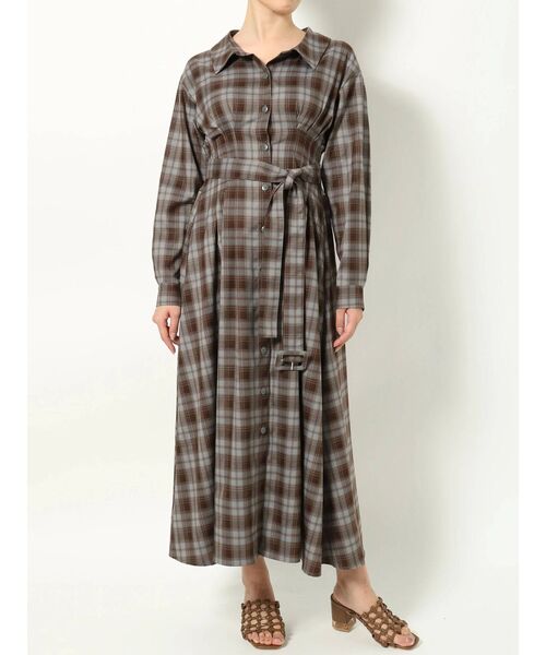 dazzlin（ダズリン）の「ロングシャツワンピース（ワンピース・レディース・ブラウン/ベージュ/その他1・FREE）」の13枚目の写真